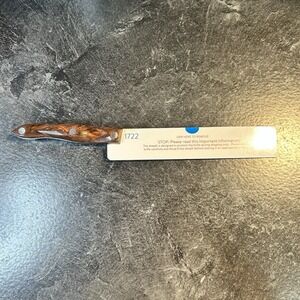 Cutco 1722 Butcher Knife 8 1/4" Stainless Steel Blade Classic Brown Handle EUC‎